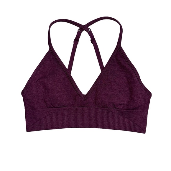 Lululemon Ebb To Street Sports Bra Size 8 purple plum - Picture 2 of 5